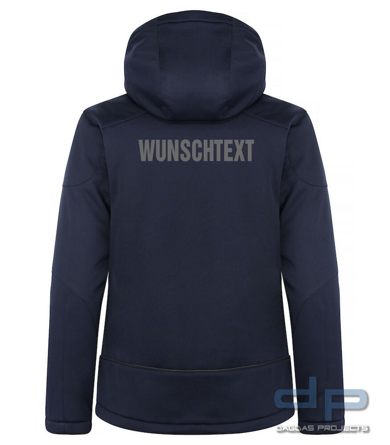 Herren Behörden Softshelljacke "Grayland" in Dark Navy mit Aufdruck nach Wunsch, Größe L