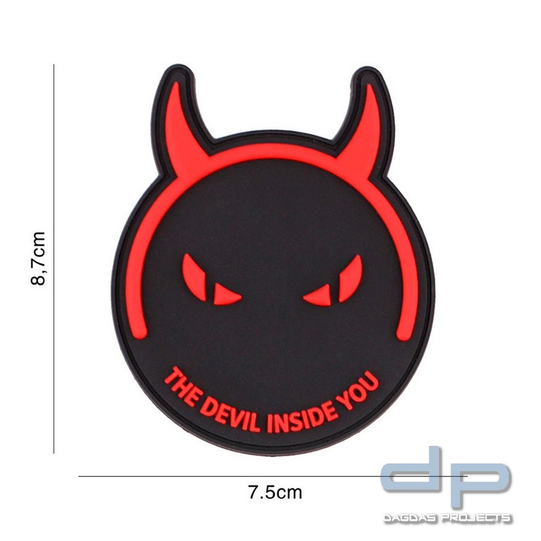 Emblem 3D PVC Demons & Devils schwarz/rot