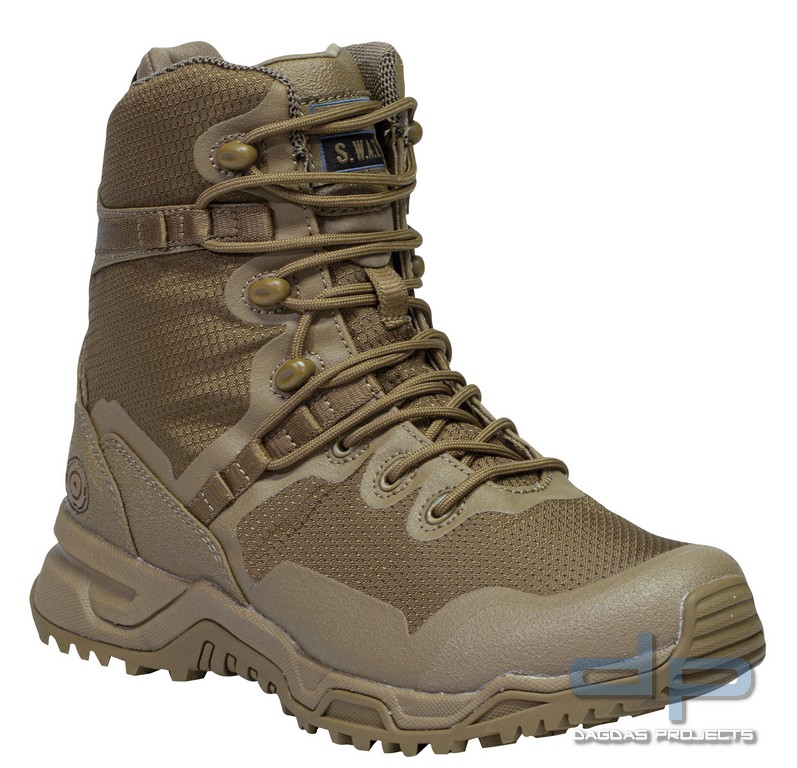 ORIGINAL S.W.A.T. ALPHA FURY 8" SIDE-ZIP EINSATZSTIEFEL in Coyote
