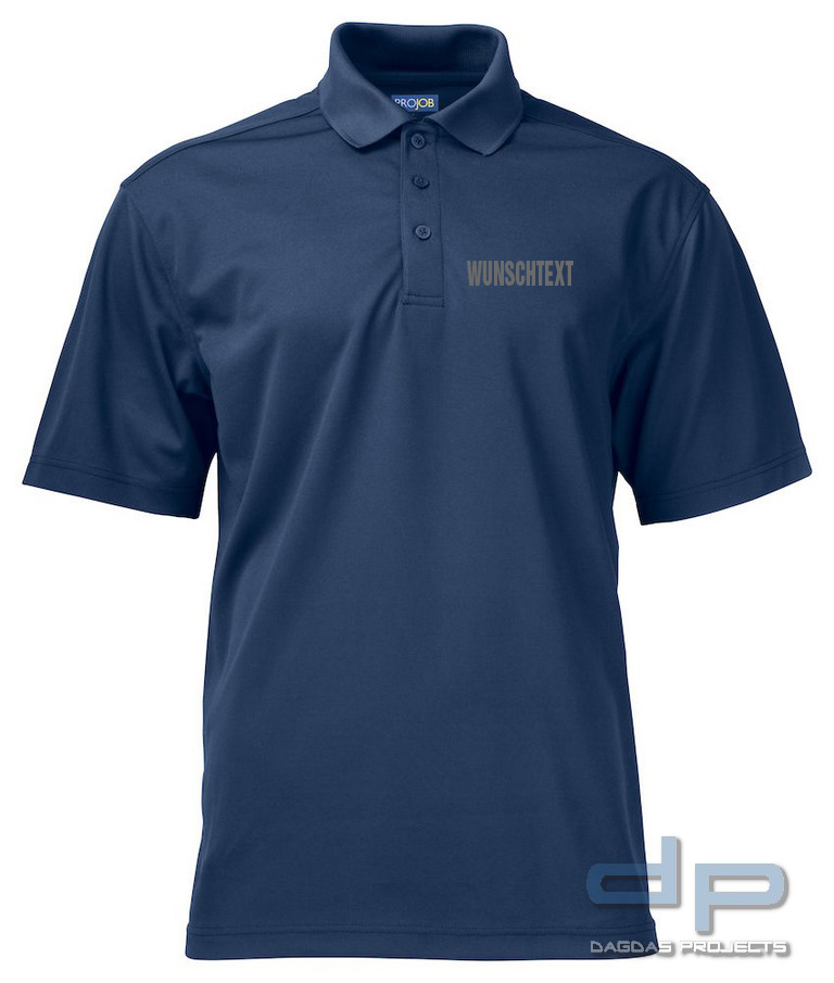 2040 FUNKTIONS-POLO PIQUÉ Navy mit Wunschaufdruck auf Brust und Rücken