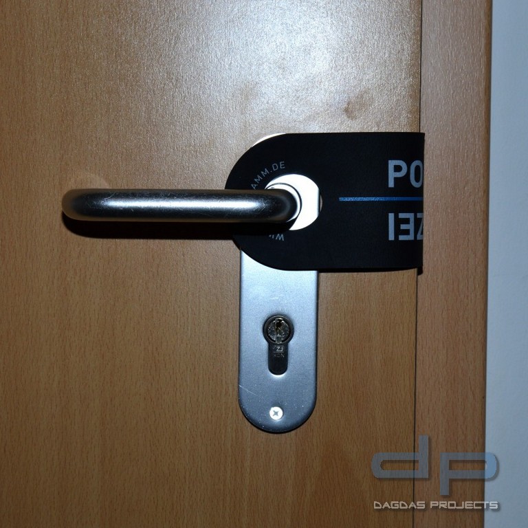 DoorJamm - flexibler Türblocker - POLIZEI- schwarz