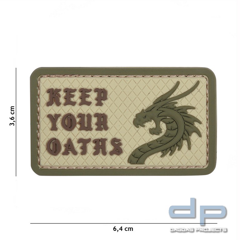 Emblem 3D PVC Keep Your Oaths coyote
