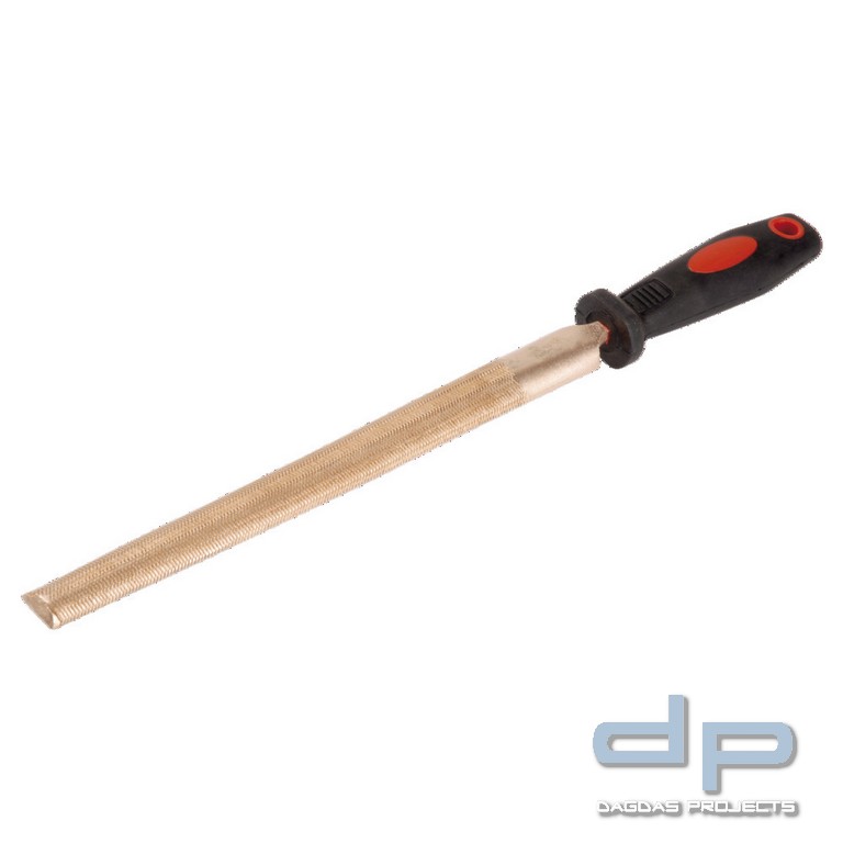 Halbrundfeile funkenfrei, mit ergonomischem Heft, 260 mm, H 1