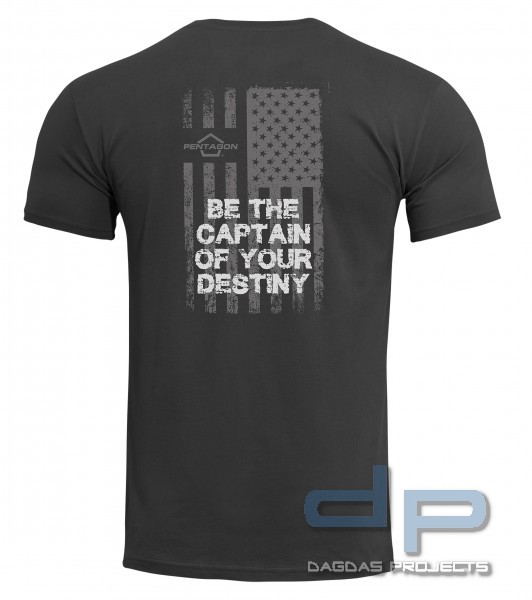 PENTAGON T-SHIRT AGERON AMERICAN FLAG IN 2 FARBEN