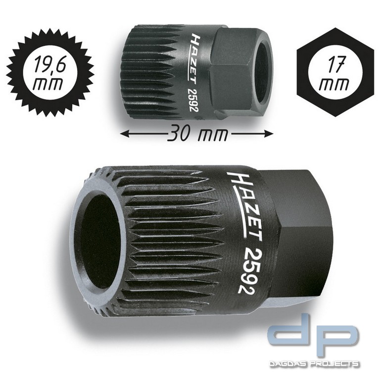 Hazet Keil(rippen)riemenscheibe-Adapter 2592