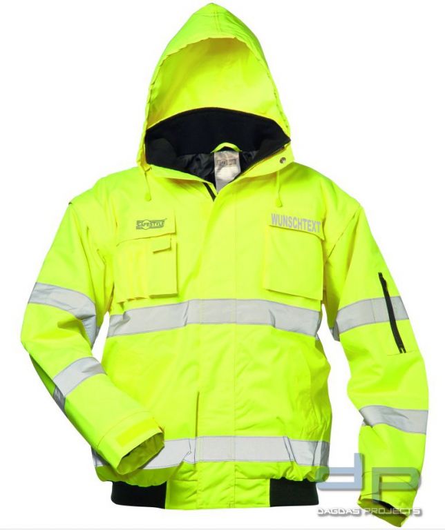SAFESTYLE® Warnschutz-Pilotenjacke Wunschbeschriftung möglich in Gelb