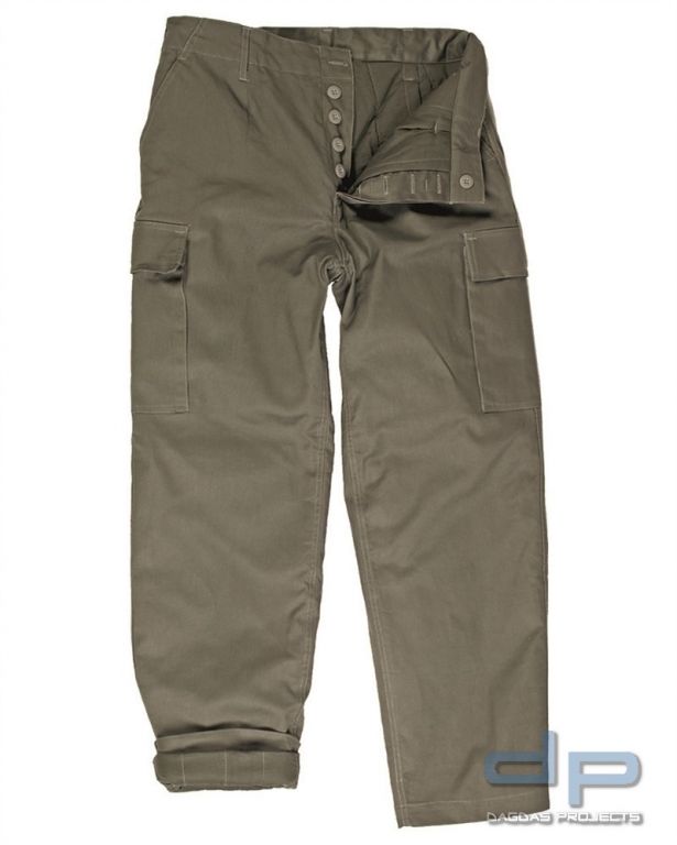 BW MOLESKINHOSE MIT THERMOFUTTER OLIV