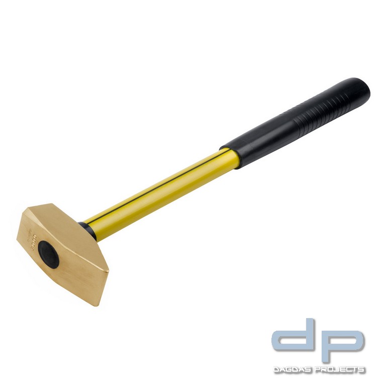 Schlosserhammer funkenfrei, ähnlich DIN 1041, mit Fiberglasstiel, 400 g