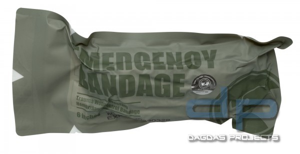 RHINO RESCUE EMERGENCY BANDAGE 6 INCHES OLIV