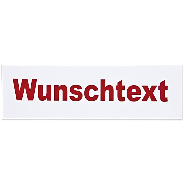Magnetfolie - 40x12cm - weiß - Wunschtext