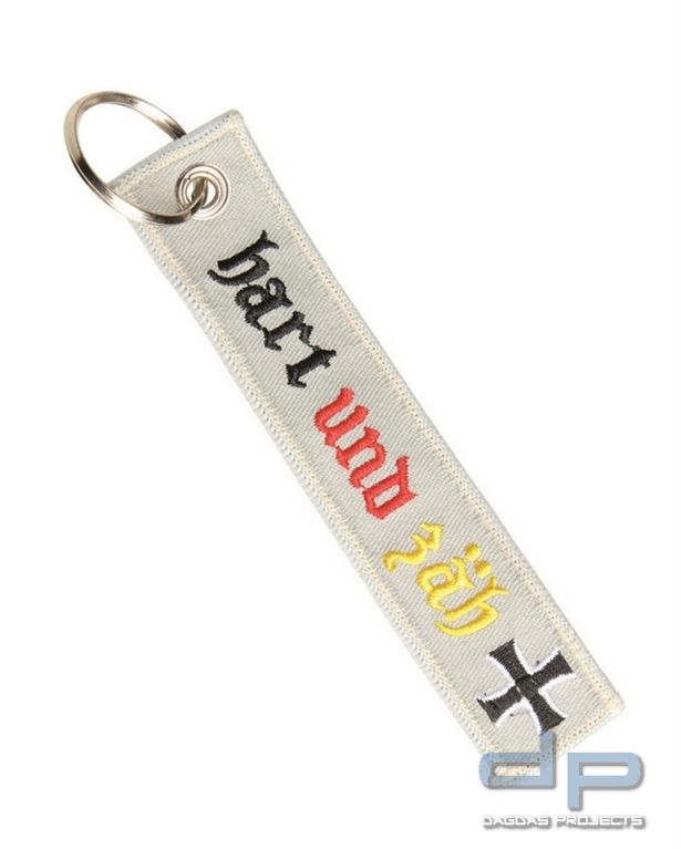 Schlüsselanhänger Patch Hart und Zäh 10 Stück