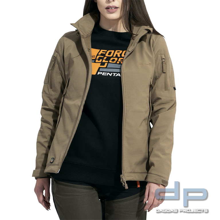 PENTAGON ARTAXES DAMEN SOFTSHELL JACKE Farbe: grau und schwarz Größe:L