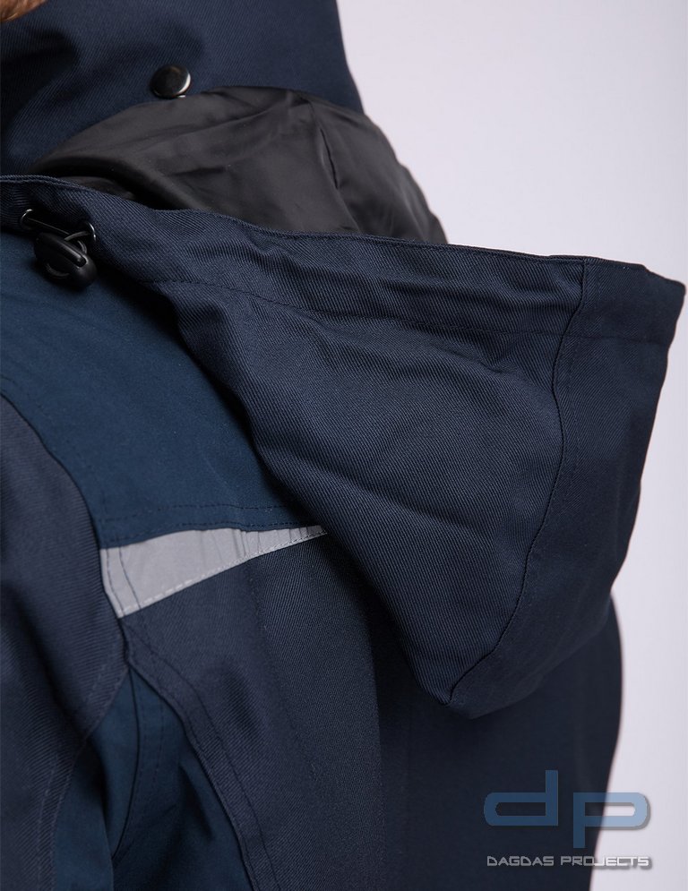 Behörden Winterjacke Pionier navy oder schwarz mit Wunschtext