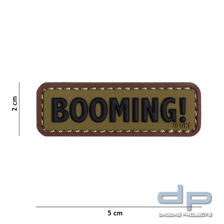 Emblem 3D PVC Booming! grün/braun