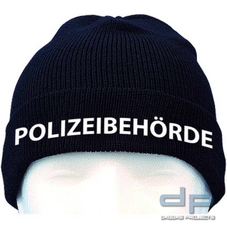 Strickmütze Fleece - POLIZEIBEHÖRDE - Bestickung