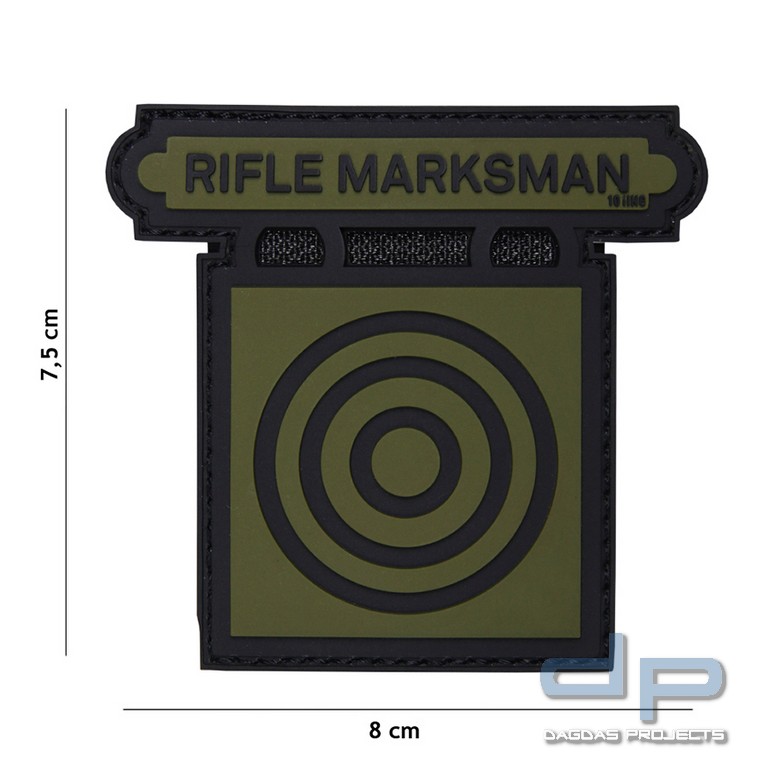 Emblem 3D PVC Rifle Marksman grün