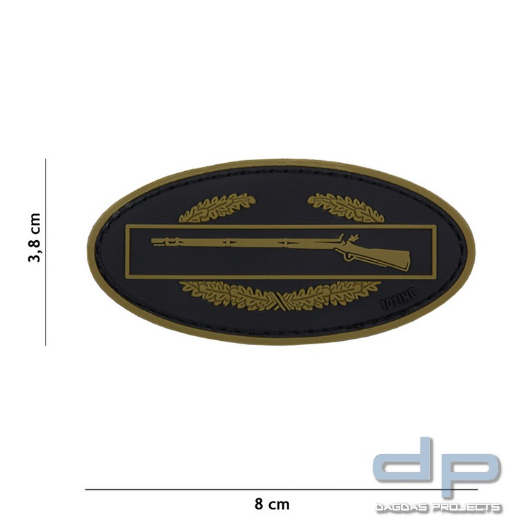 Emblem 3D PVC Infantry grün/schwarz