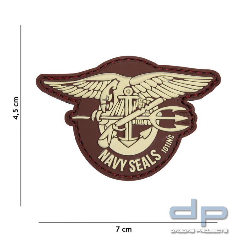Emblem 3D PVC Navy Seals braun
