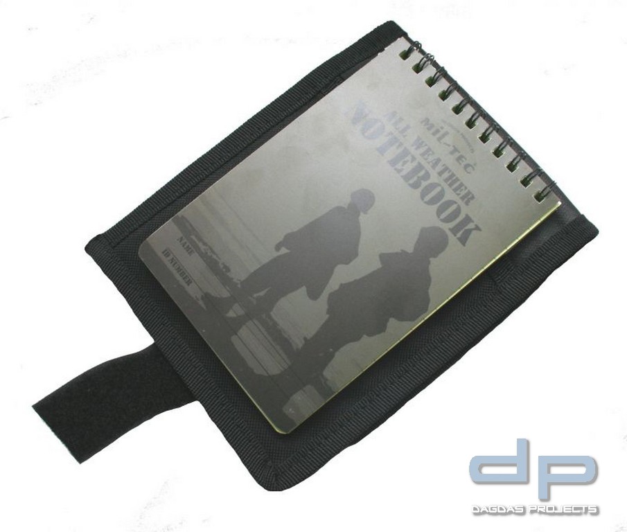 Notizblocktasche A6 schwarz, Polyester