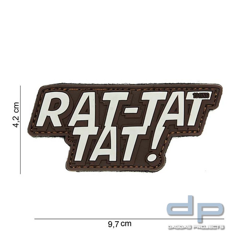 Emblem 3D PVC Rat-tat tat braun