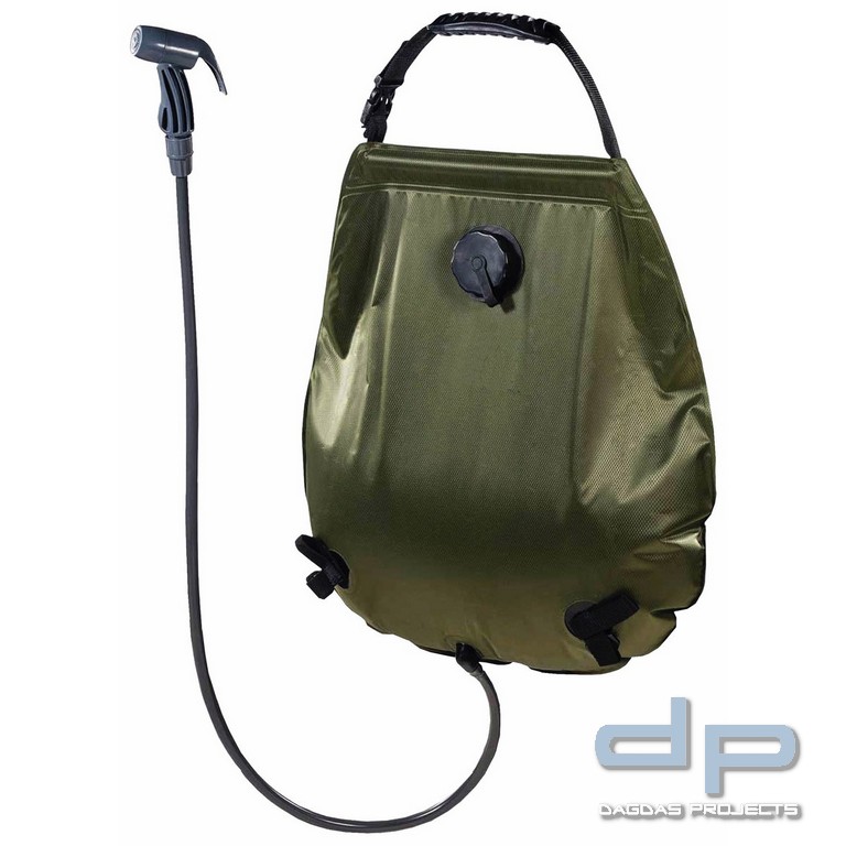 Solar Dusche, "Deluxe", 20 l, oliv, mit Transportbeutel
