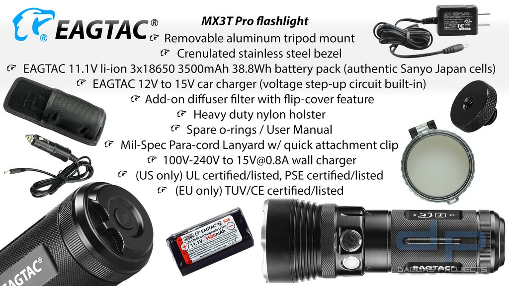 EAGTAC MX3T Pro, CREE XHP70.2 in verschiedenen Ausführungen