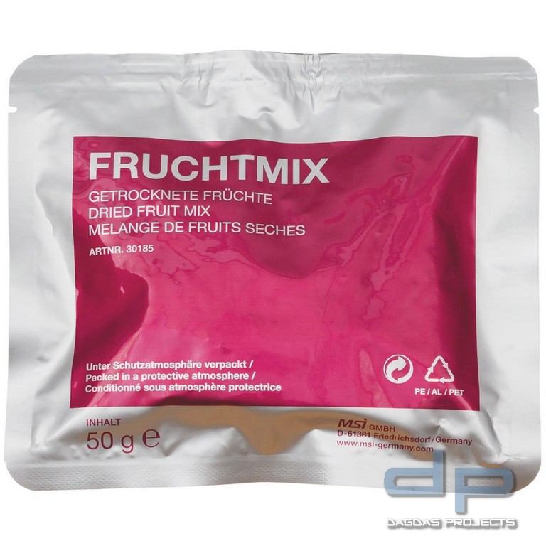 Fruchtmix, 50 g, getrocknete Früchte
