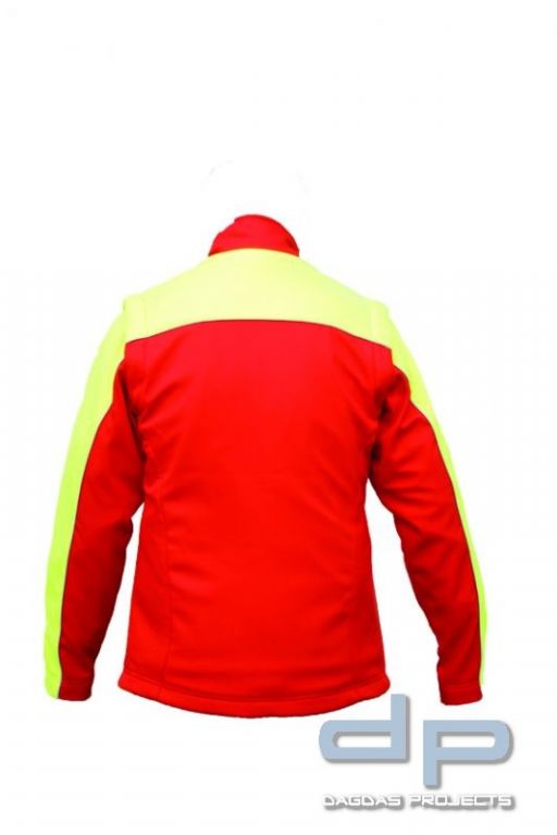 Softshell Jacke rot / leuchtgelb