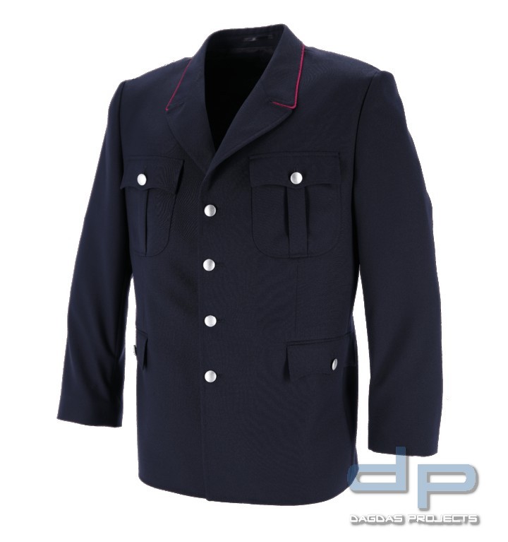 Uniform Sakko Herren Serge MIT BIESE DUNKELKARMESINROT WEST