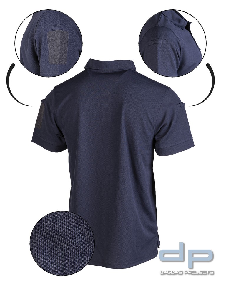 TACTICAL QUICK DRY POLOSHIRT 1/2 ARM DK.BLAU VPE 3