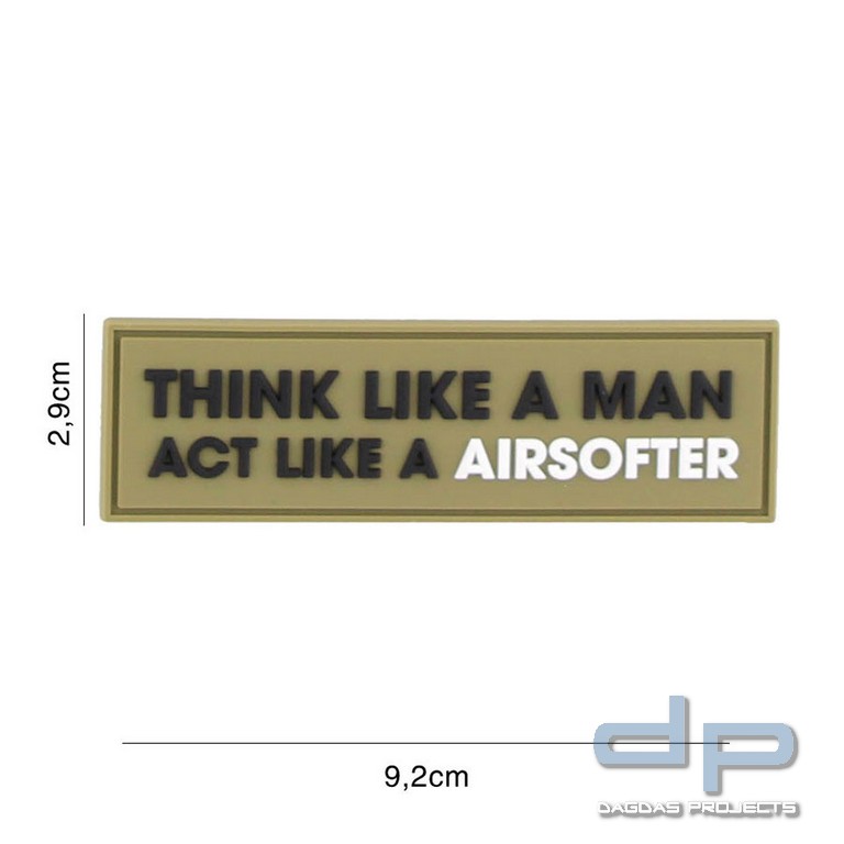 Emblem 3D PVC Think like a man grün