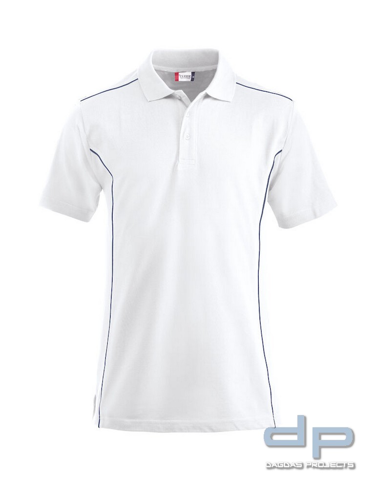 Behörden Polo Piqué Herren Weiß mit Wunschaufdruck