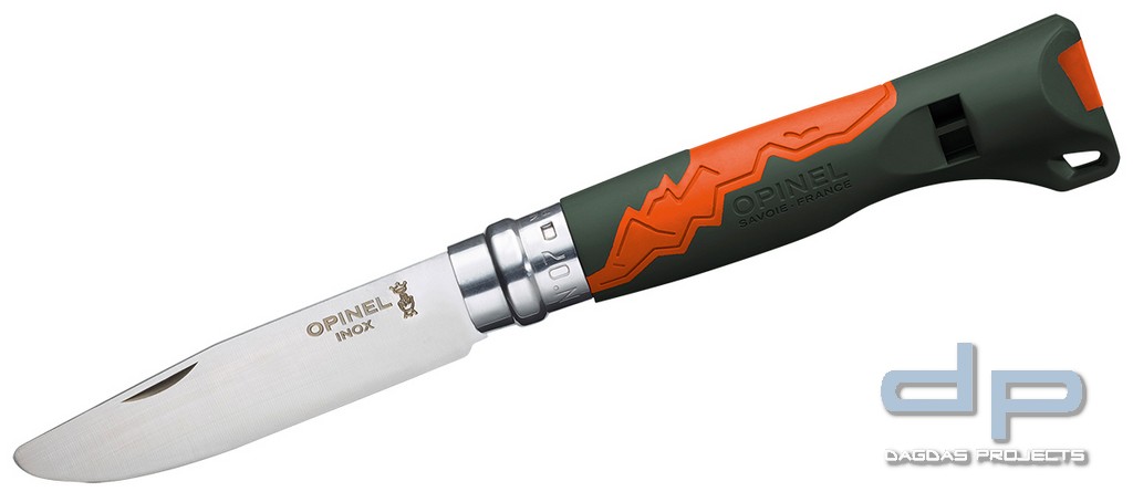 OPINEL KINDERMESSER NO.7 OUTDOOR JUNIOR in Dunkeloliv und Blau