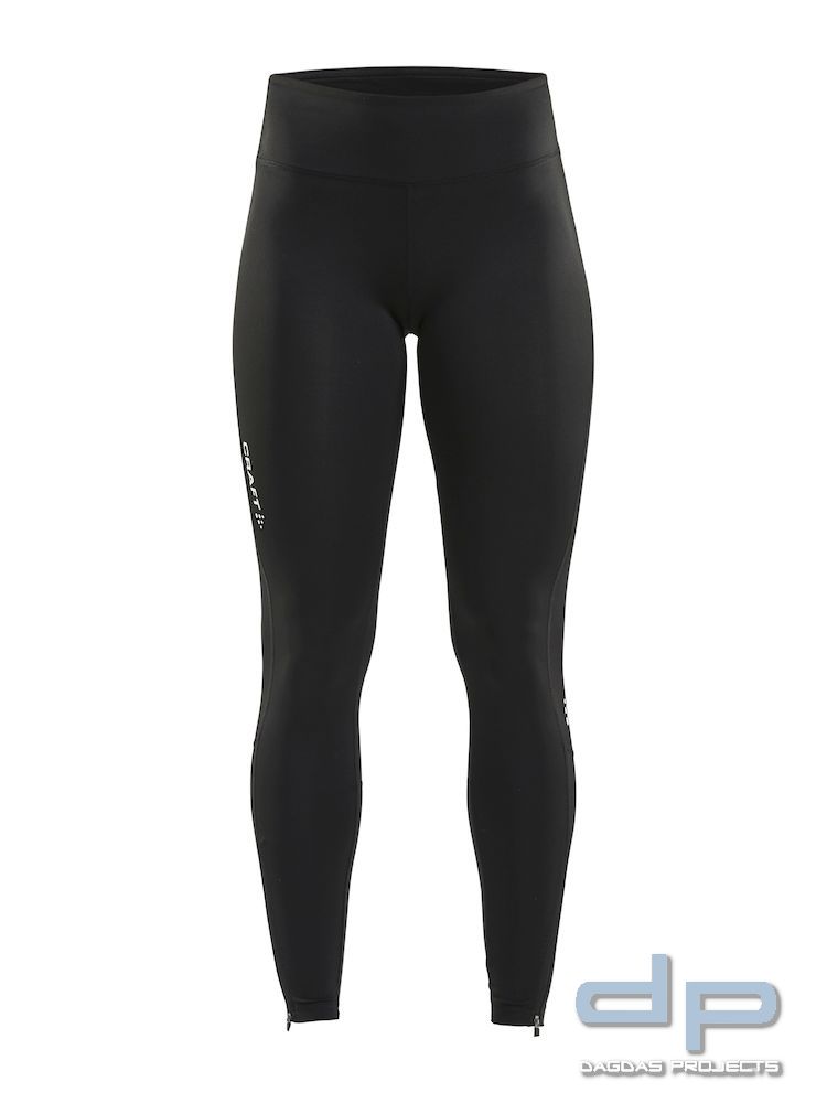 Craft Rush Zip Tights für Damen in Schwarz