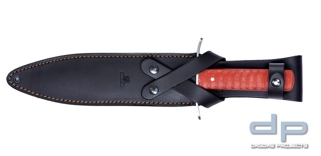 AKAH Saufänger in micarta rot und hirschhorn