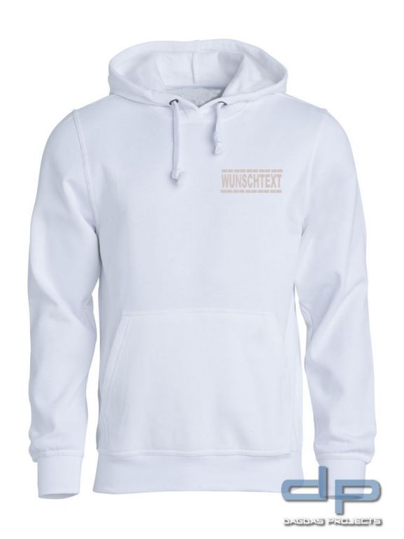 Hooded Sweat mit Wunschaufdruck gestrichelte Linien in verschiedenen Farben