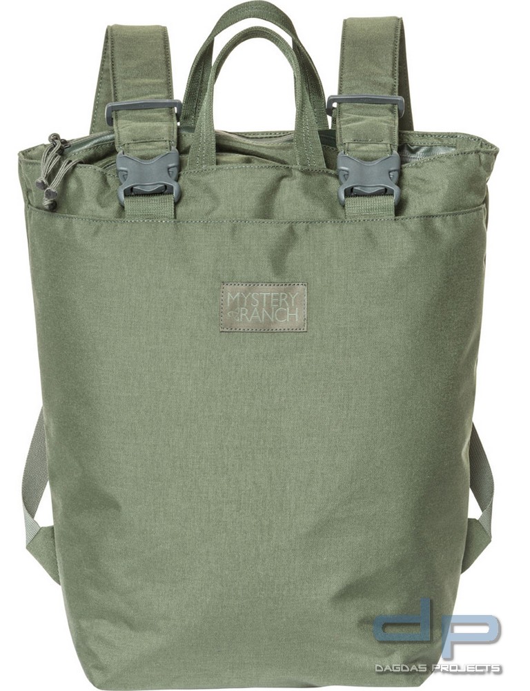 Mystery Ranch Booty Deluxe Tragetasche 21 L in Oliv und Schwarz