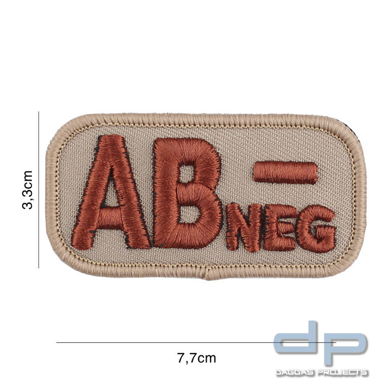 Emblem Blutgruppe AB-Negativ coyote