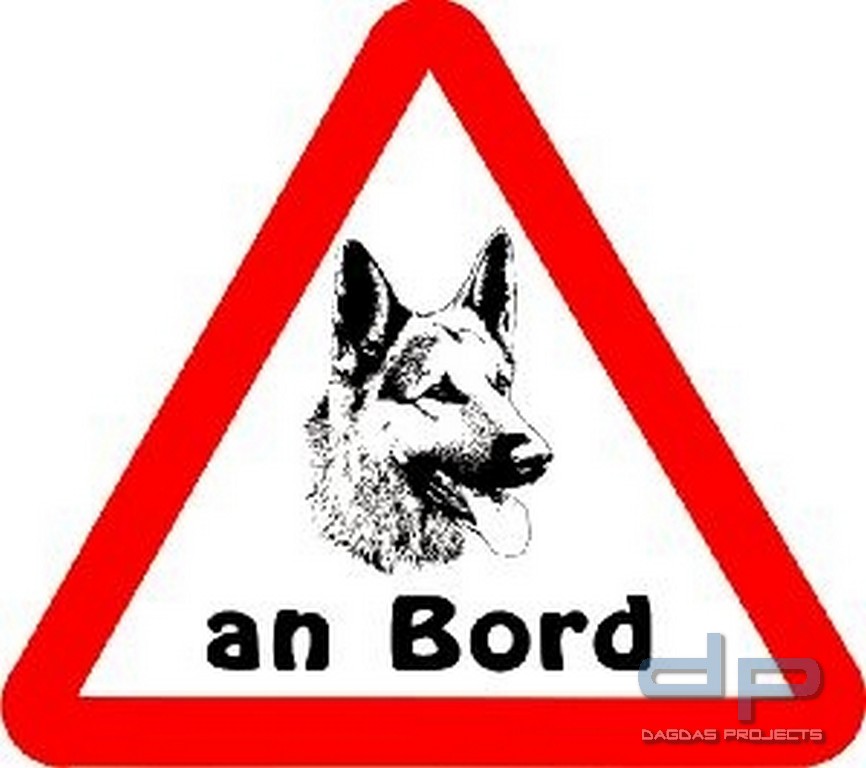Aufkleber "Hund an Bord"
