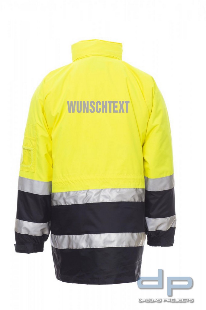 Payper Warnschutzparka "SECURITY" in verschiedenen Farben mit Wunschaufdruck in reflex silber
