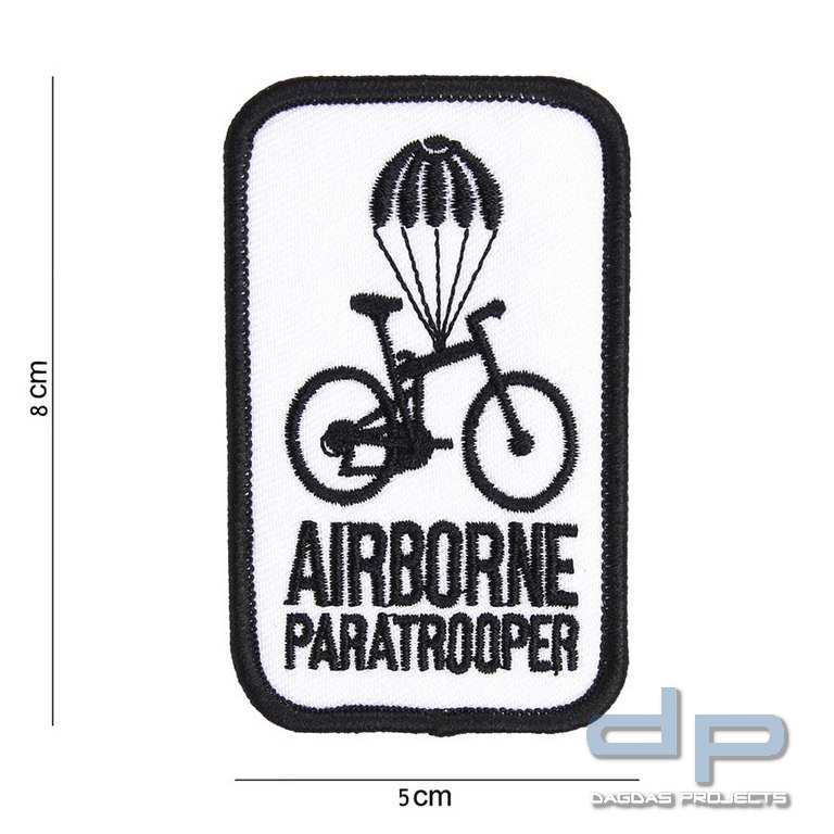 Emblem Stoff Paratrooper Weiss