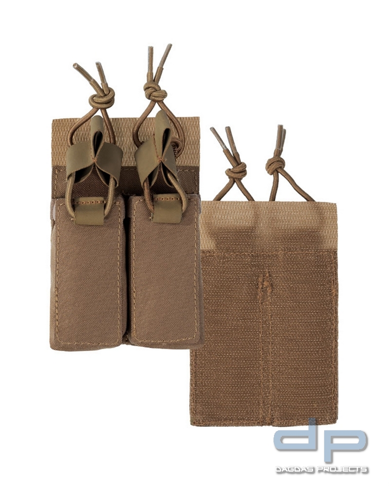 MAG.TASCHE F.PISTOLE DOUBLE M.KLETTRÜCKEN DK.COYOTE VPE 5