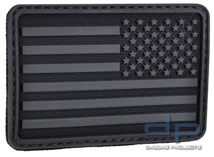Hazard 4 Rubber Patch USA 75 x 50 Schwarz Reverse