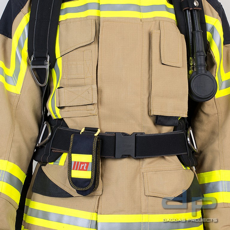 Set Holster Multipocket Kompakt mit Rettungsmesser, Befestigung am Beckengurt
