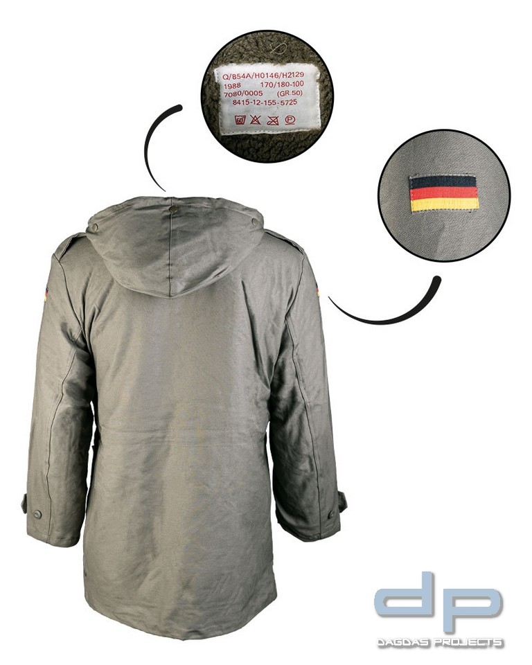 BW PARKA MIT FUTTER OLIV