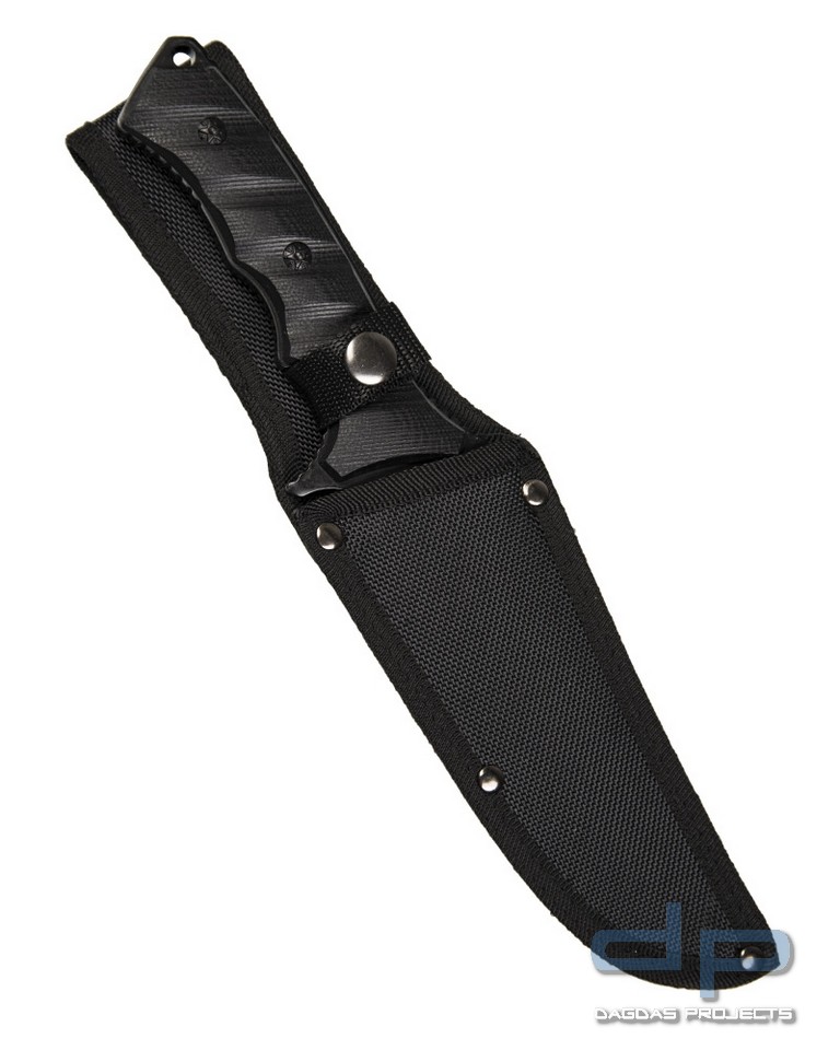 KAMPFMESSER G10 M.NYLON SCHEIDE SCHWARZ VPE 4