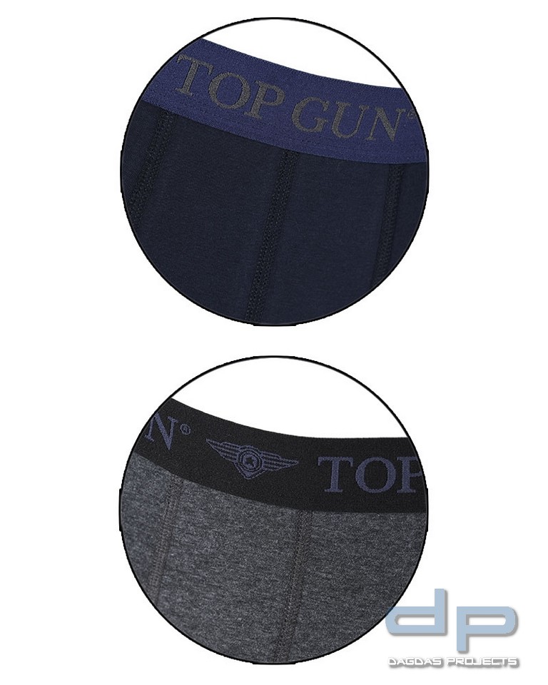 BOXER SHORTS TOP GUN(2ER PACK)DK.BLAU/GRAU