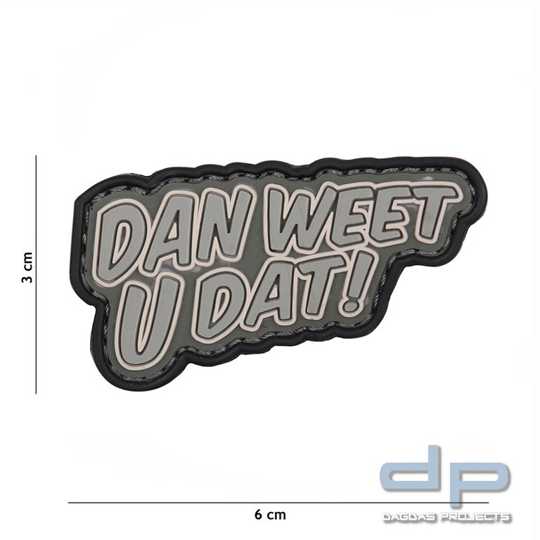 Emblem 3D PVC Dan Weet U Dat grün