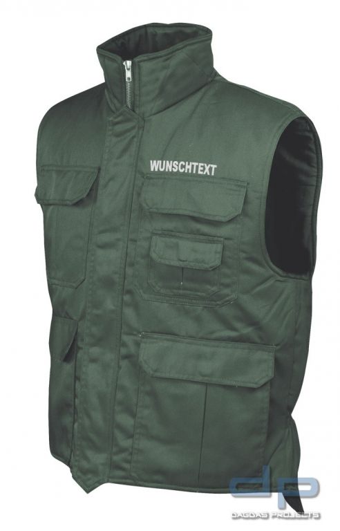 Ranger Weste mit Wunschaufdruck Brust und Rücken in verschiedenen Farben
