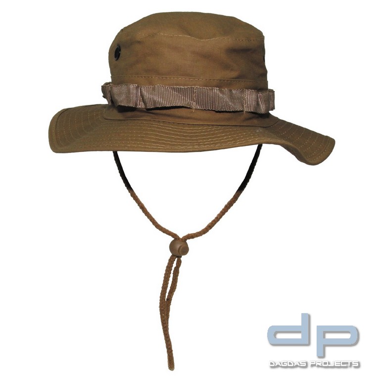 US GI Buschhut, mit Kinnb.,GI Boonie, Rip S., coyote tan